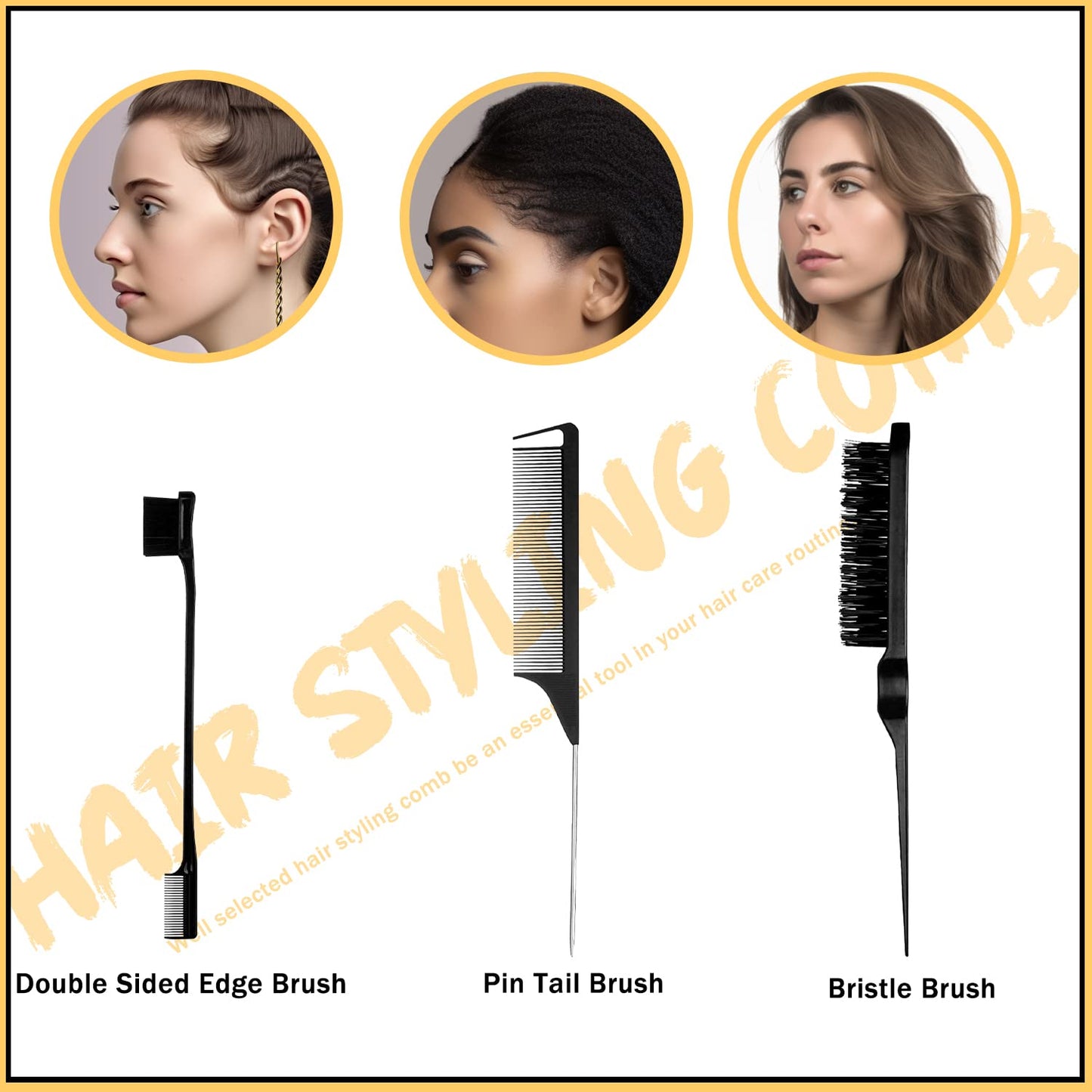 5 Pcs Hair Wax Stick for Flyaways Edge Control Slick