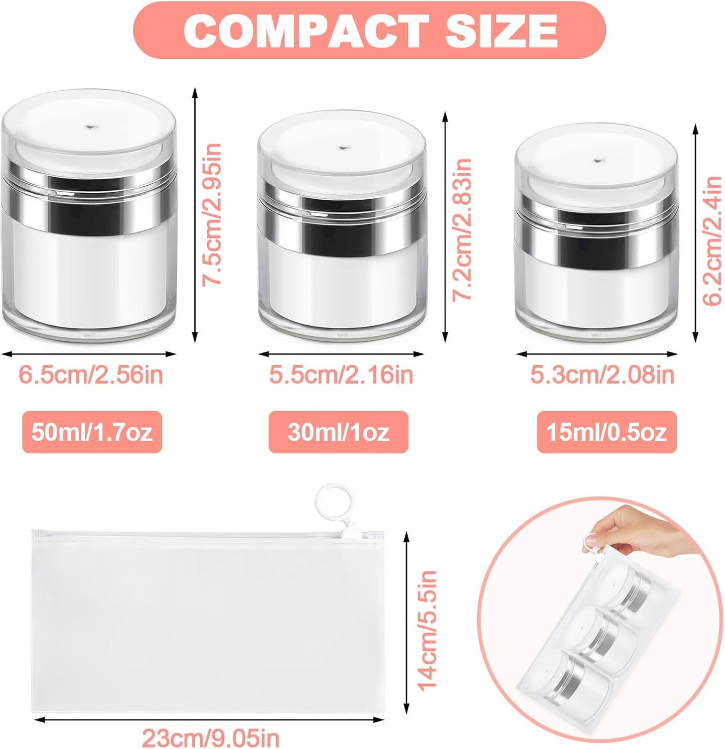 Airless Pump Jars 3 ( Pack )